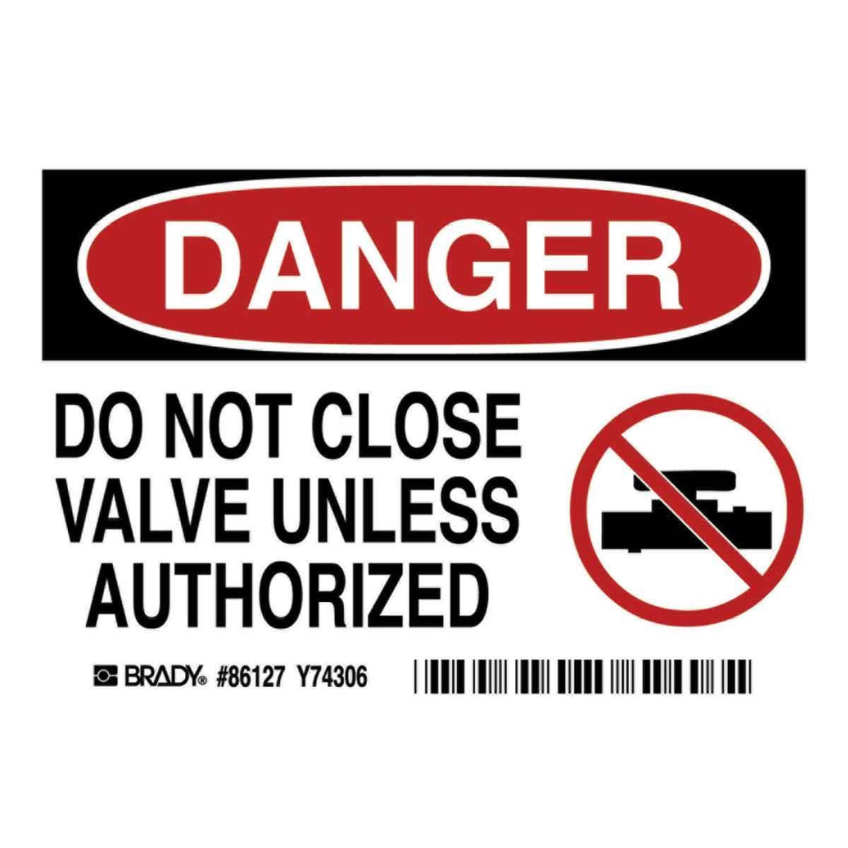 Brady® 86127 Safety & Facility Labels