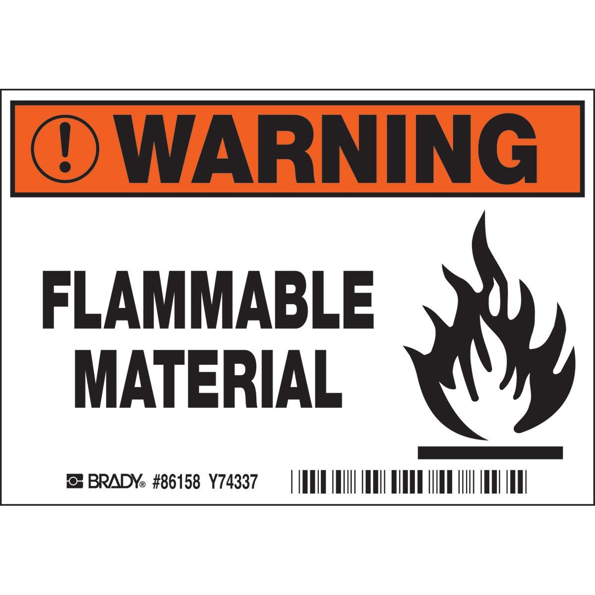 Brady® 86158 Chemical & Hazardous Material Signs