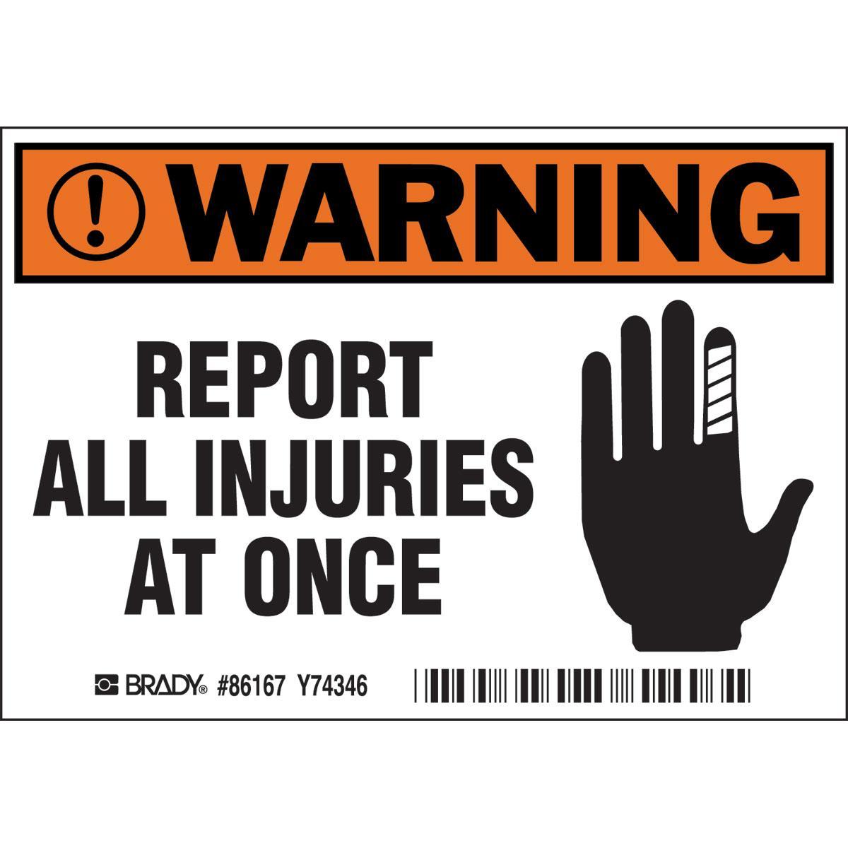 Brady® 86167 Accident Prevention Signs