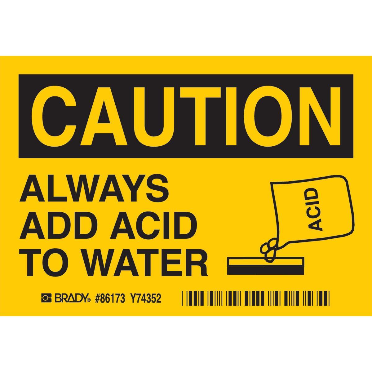 Brady® 86173 Chemical & Hazardous Material Signs