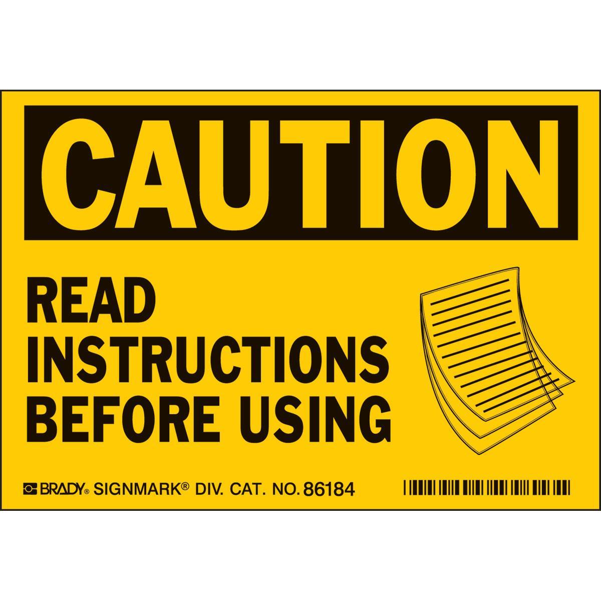 Brady® 86184 Accident Prevention Signs