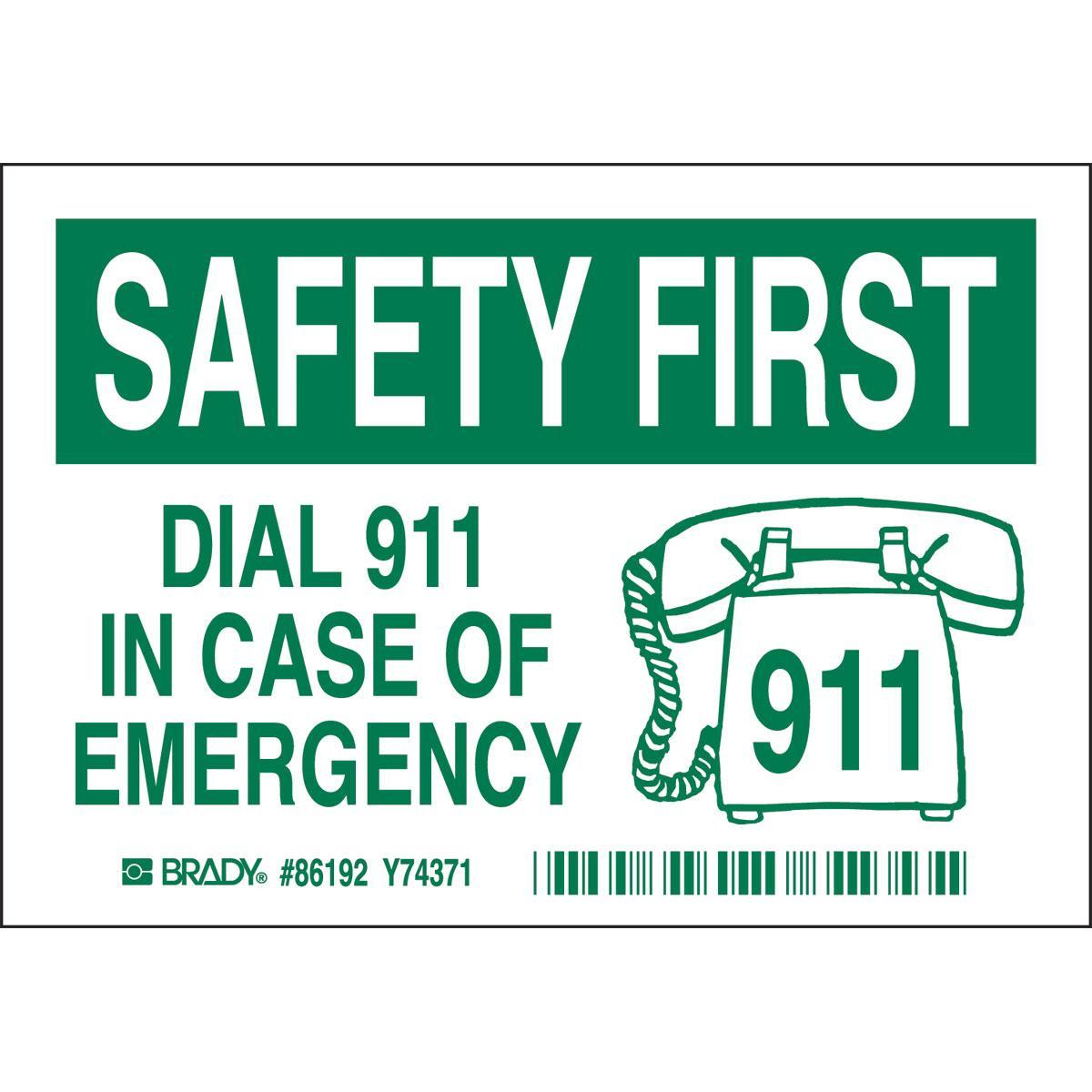 Brady® 86192 Accident Prevention Signs