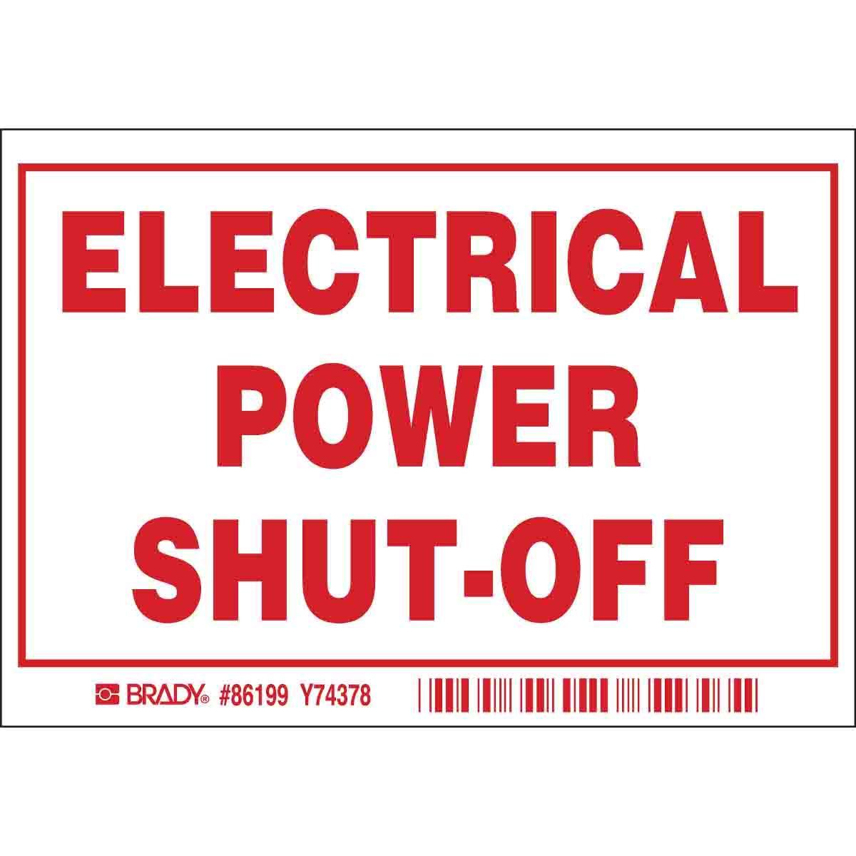 Brady® 86199 Safety & Facility Labels