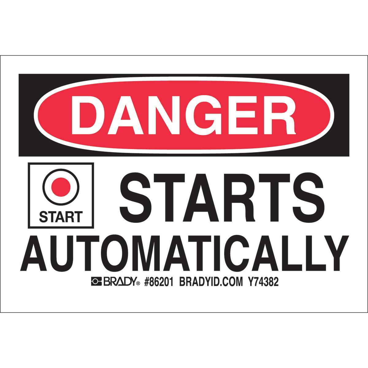 Brady® 86201 Safety & Facility Labels