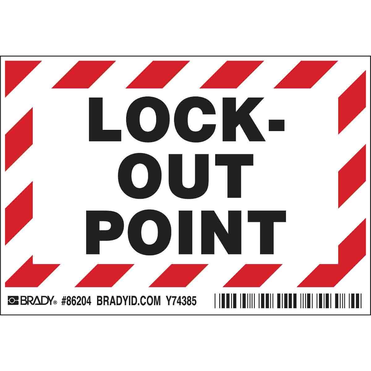 Brady® 86204 Safety & Facility Labels
