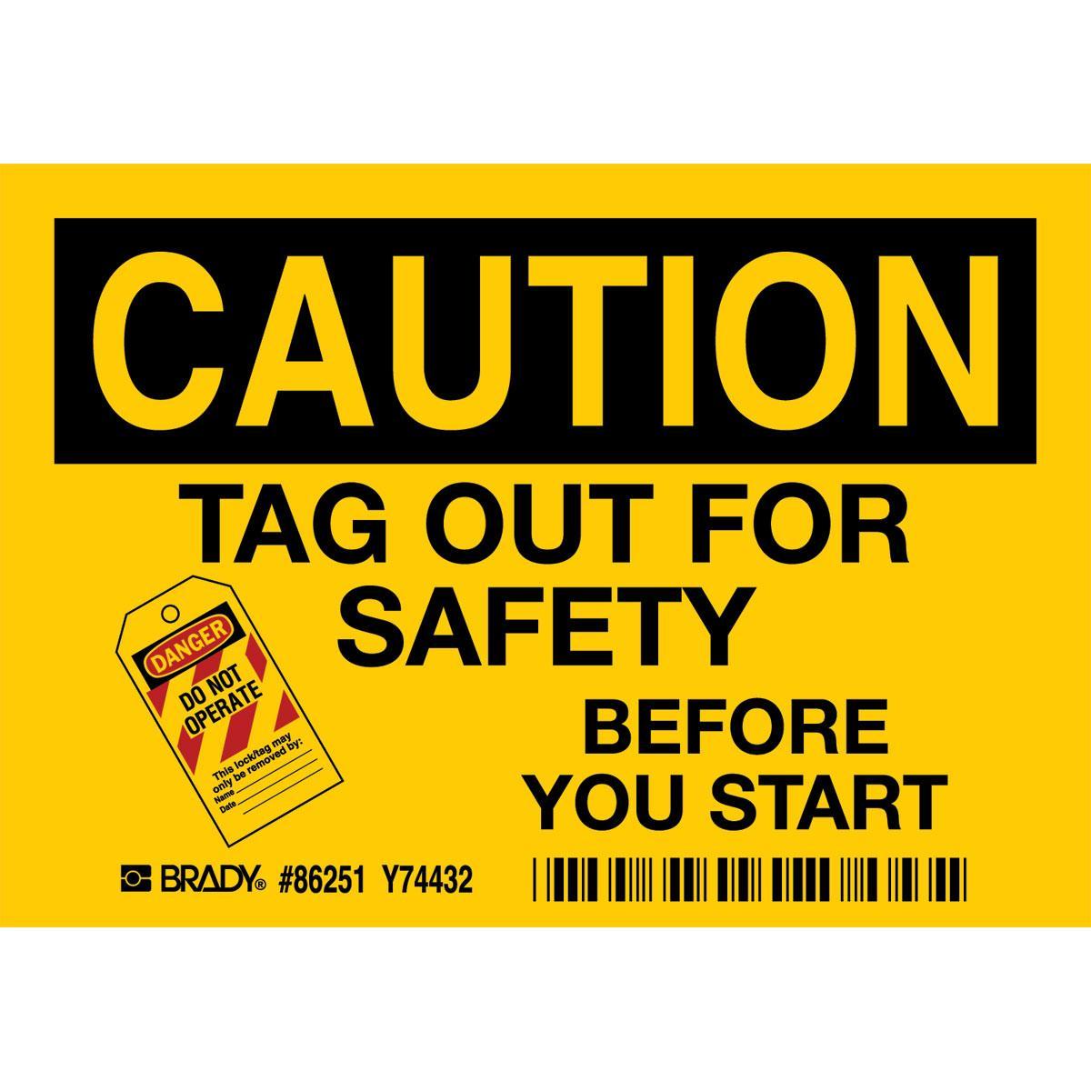 Brady® 86251 Safety & Facility Labels