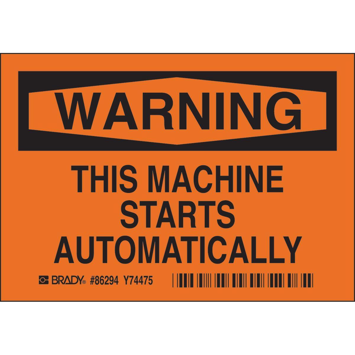Brady® 86294 Accident Prevention Signs