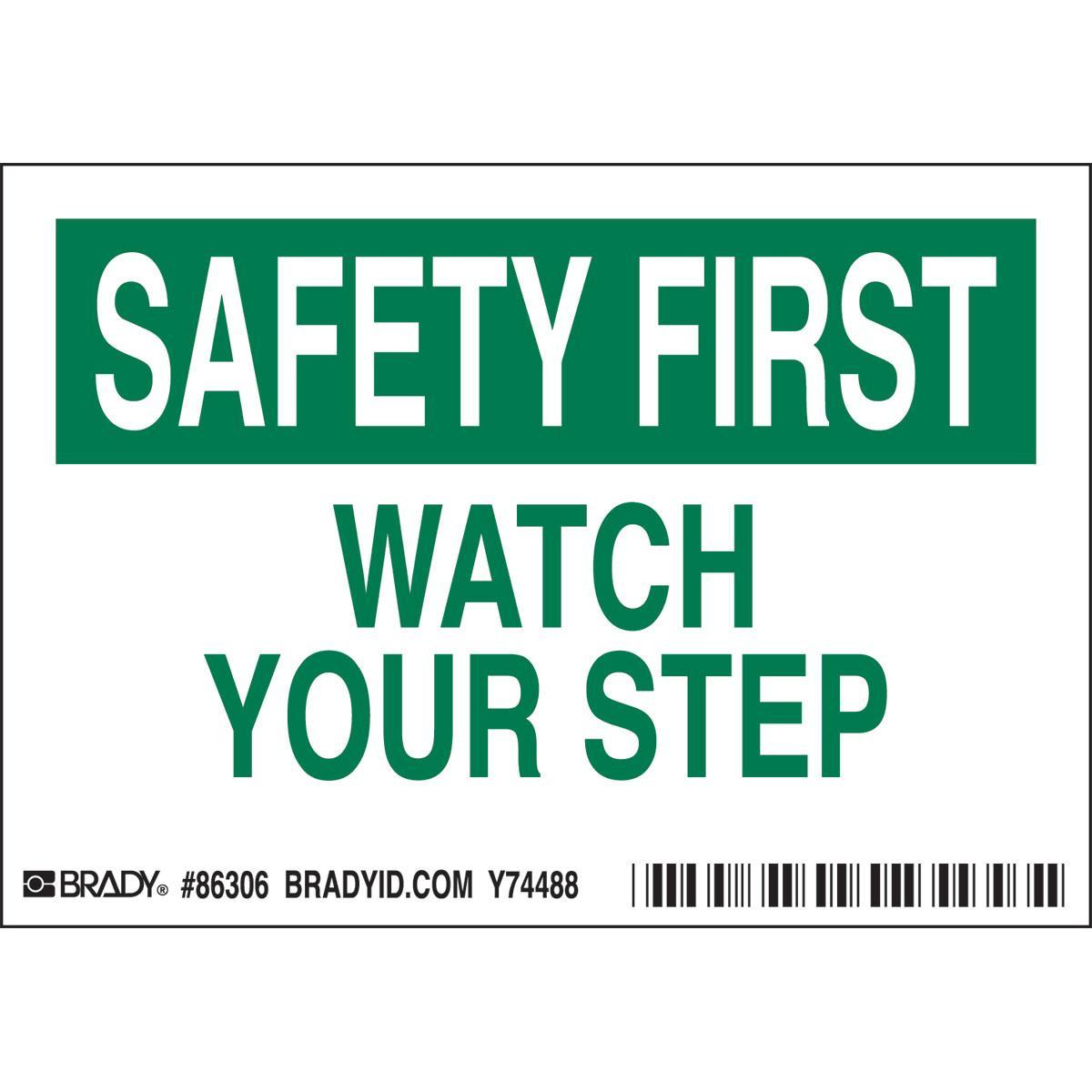 Brady® 86306 Accident Prevention Signs