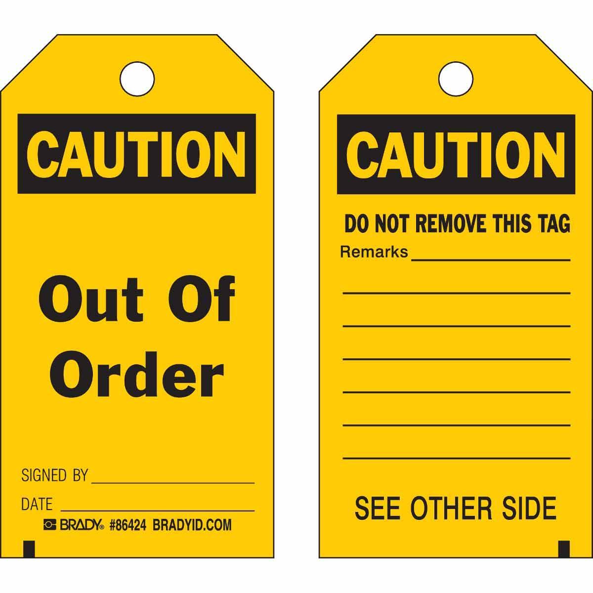 Brady® 86653 Safety & Facility Tags