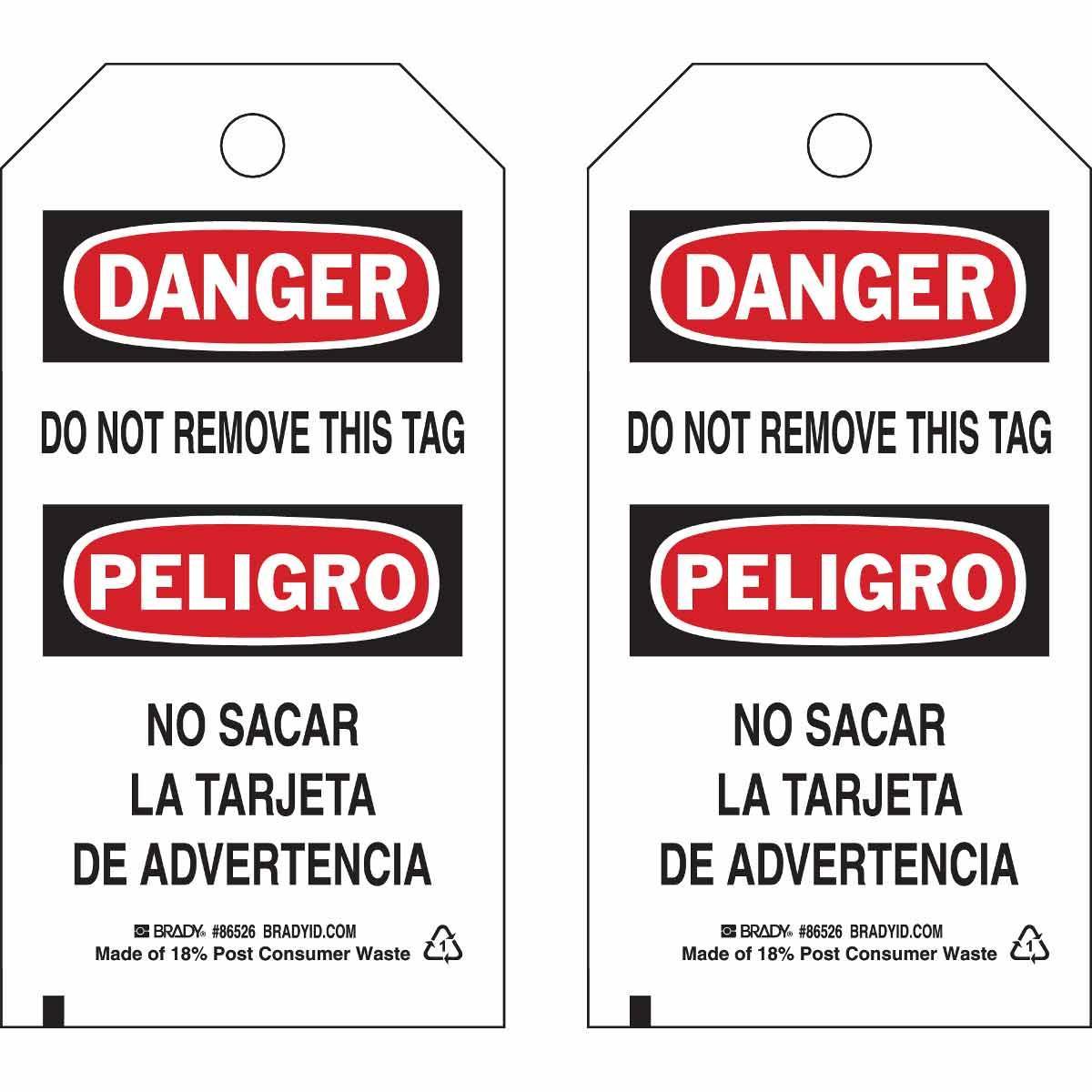 Brady® 86526 Safety & Facility Tags
