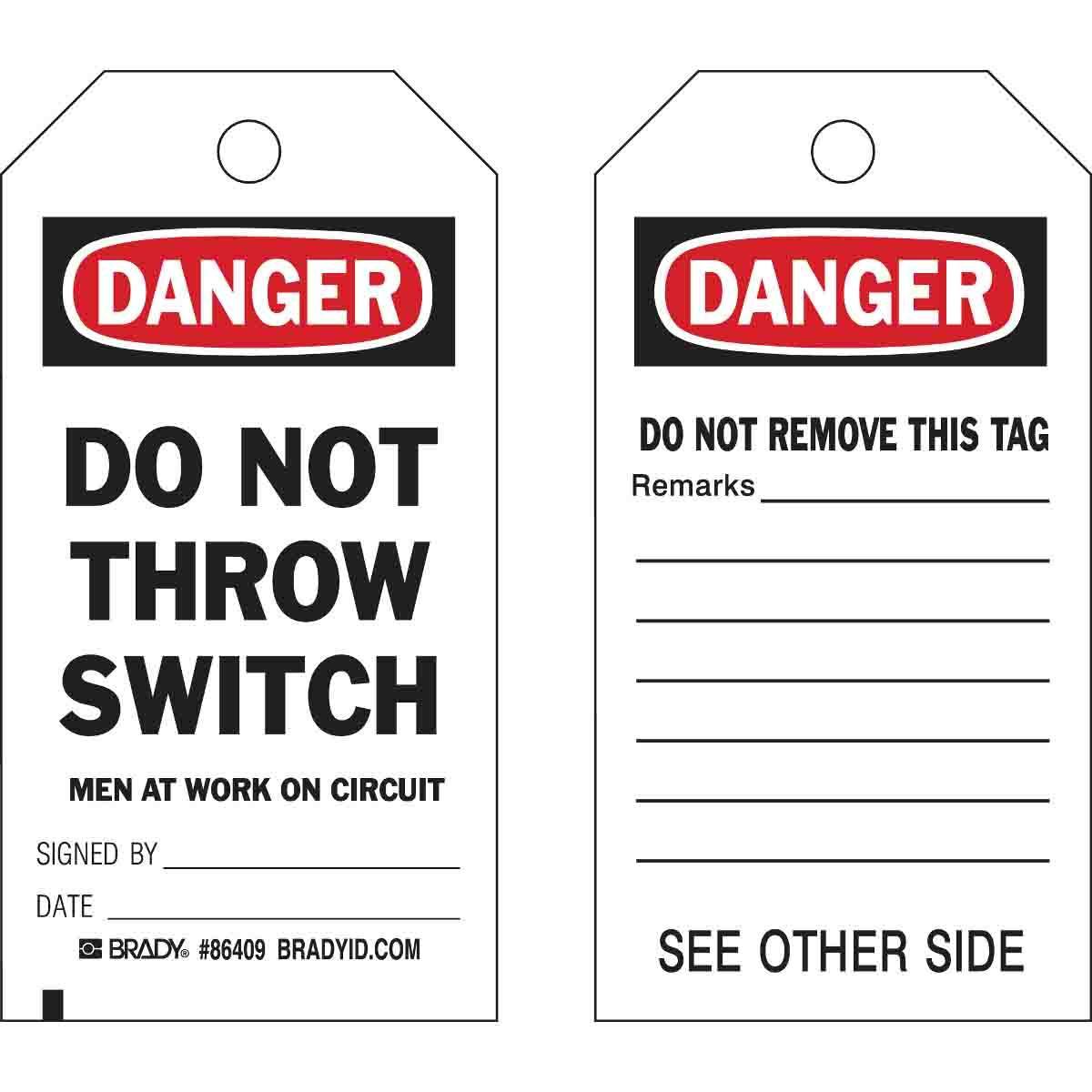 Brady® 86693 Safety & Facility Tags