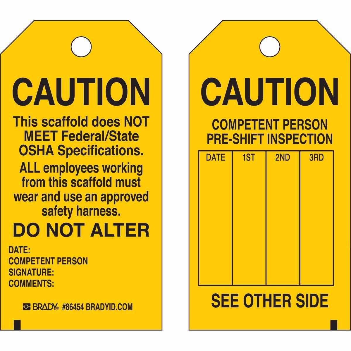 Brady® 86574 Safety & Facility Tags