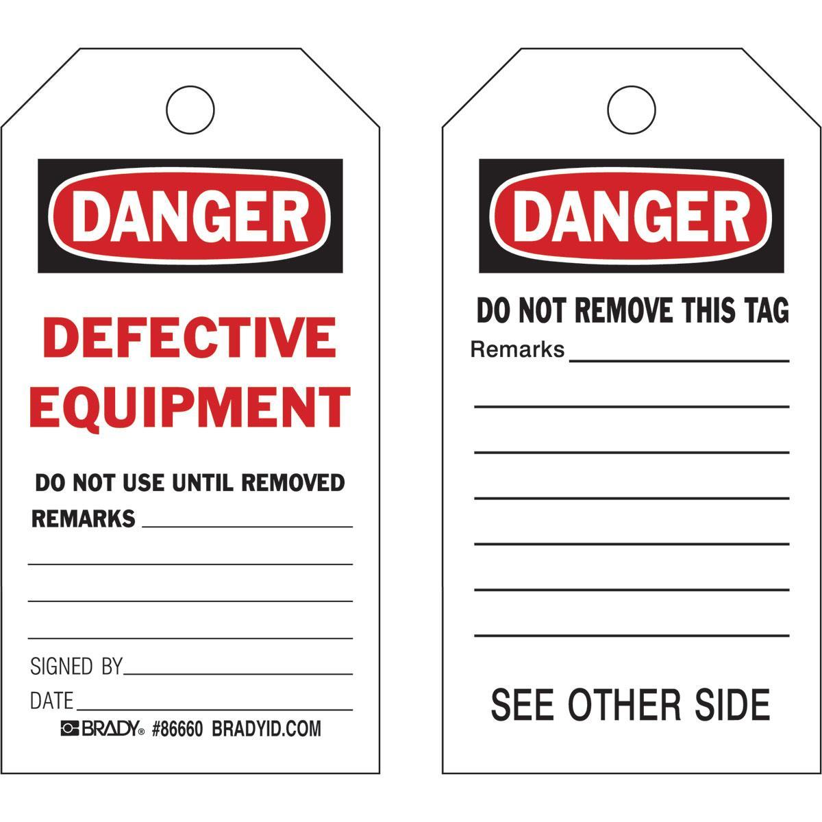 Brady® 86660 Safety & Facility Tags