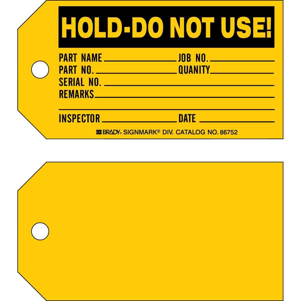 Brady® 86752 Safety & Facility Tags