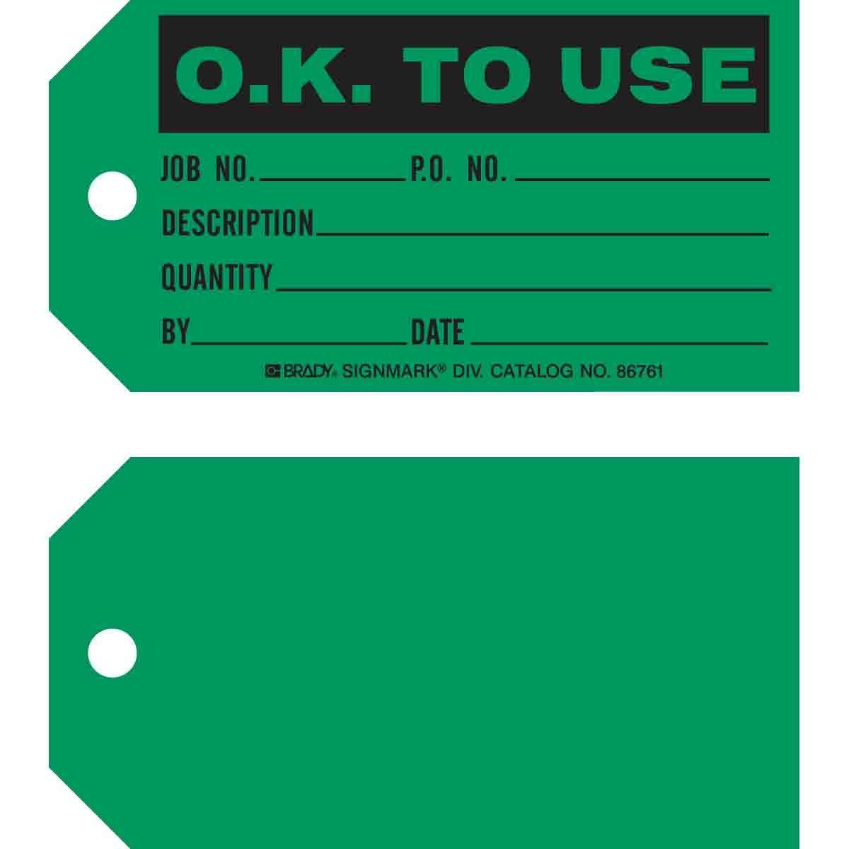 Brady® 86761 Safety & Facility Tags