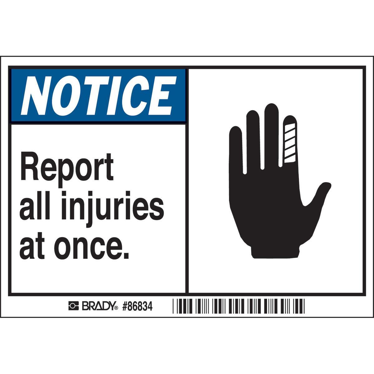 Brady® 86834 Safety & Facility Labels