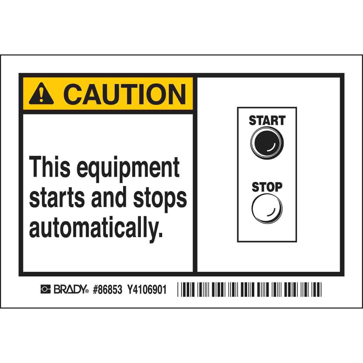 Brady® 86853 Safety & Facility Labels