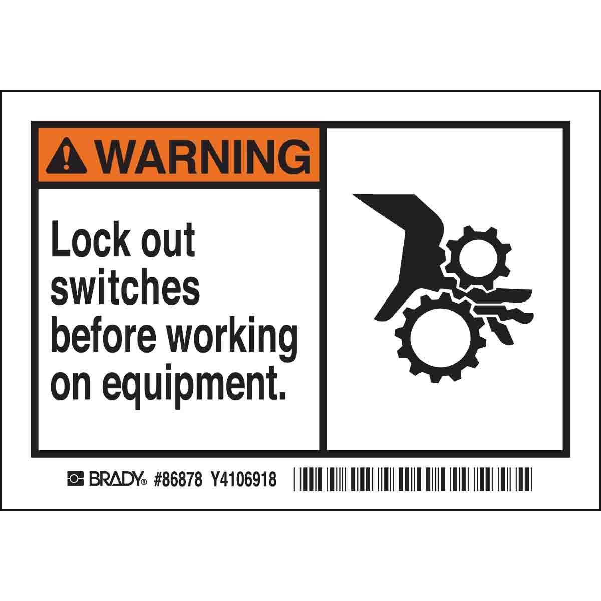 Brady® 86878 Safety & Facility Labels