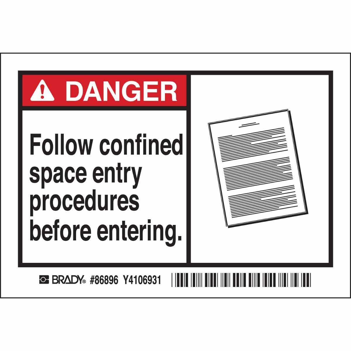 Brady® 86896 Safety & Facility Labels