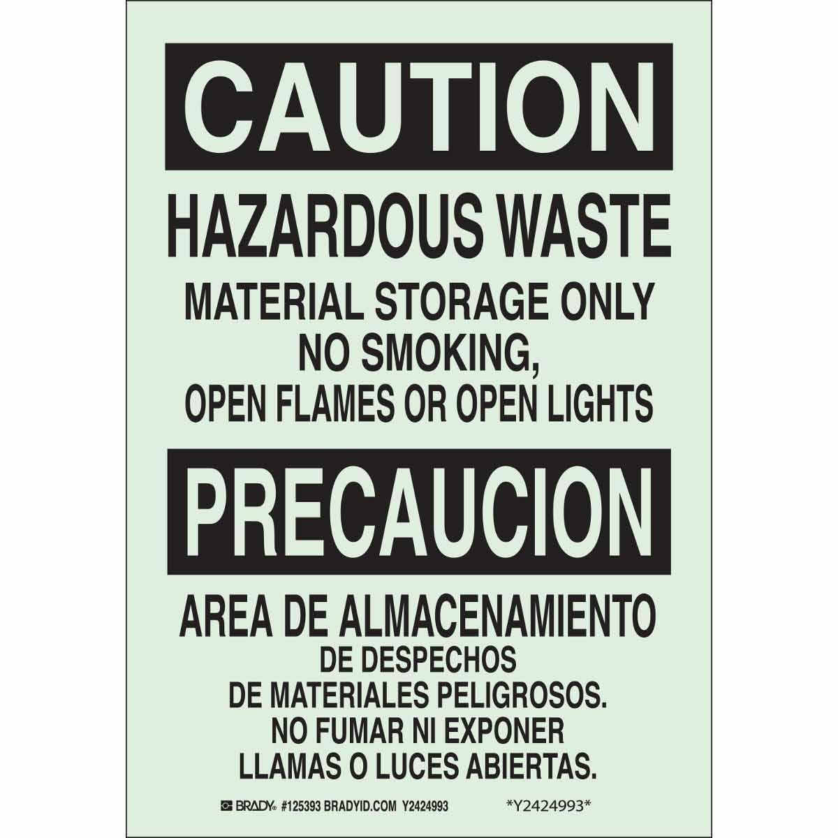Brady® 90514 Chemical & Hazardous Material Signs