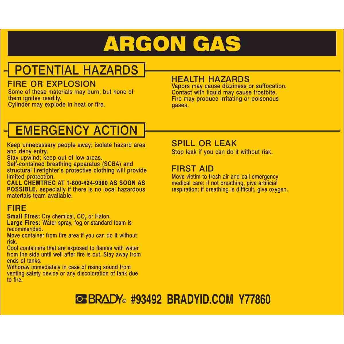 Brady® 93492 Safety & Facility Labels