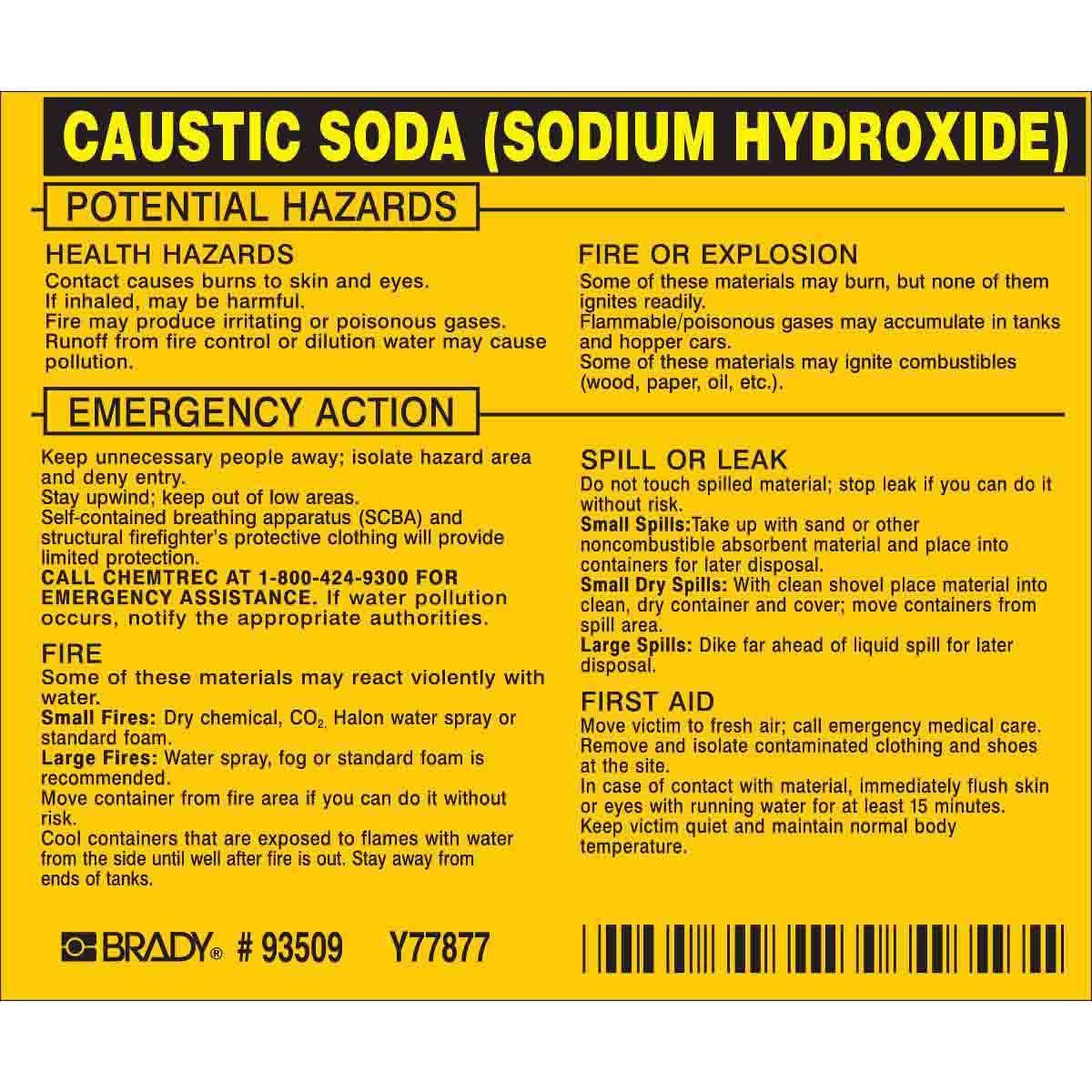 Brady® 93509 Safety & Facility Labels