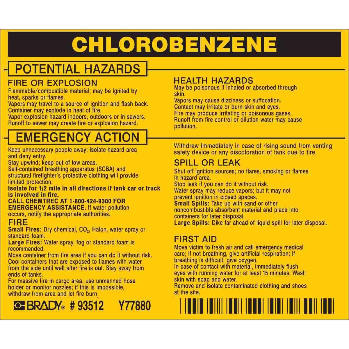 Brady® 93512 Safety & Facility Labels