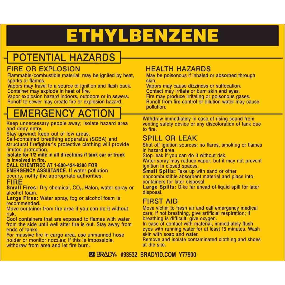 Brady® 93532 Safety & Facility Labels