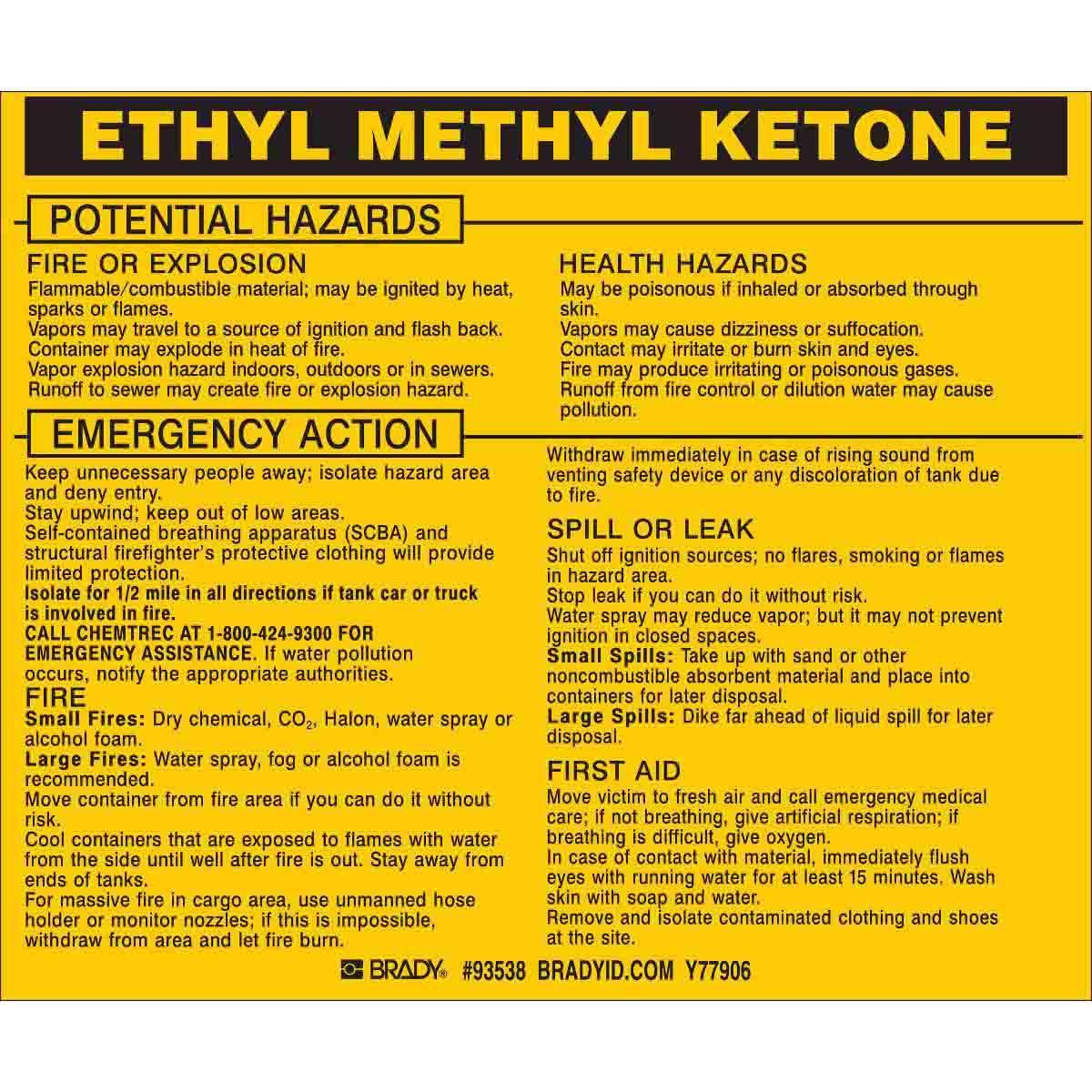 Brady® 93538 Safety & Facility Labels