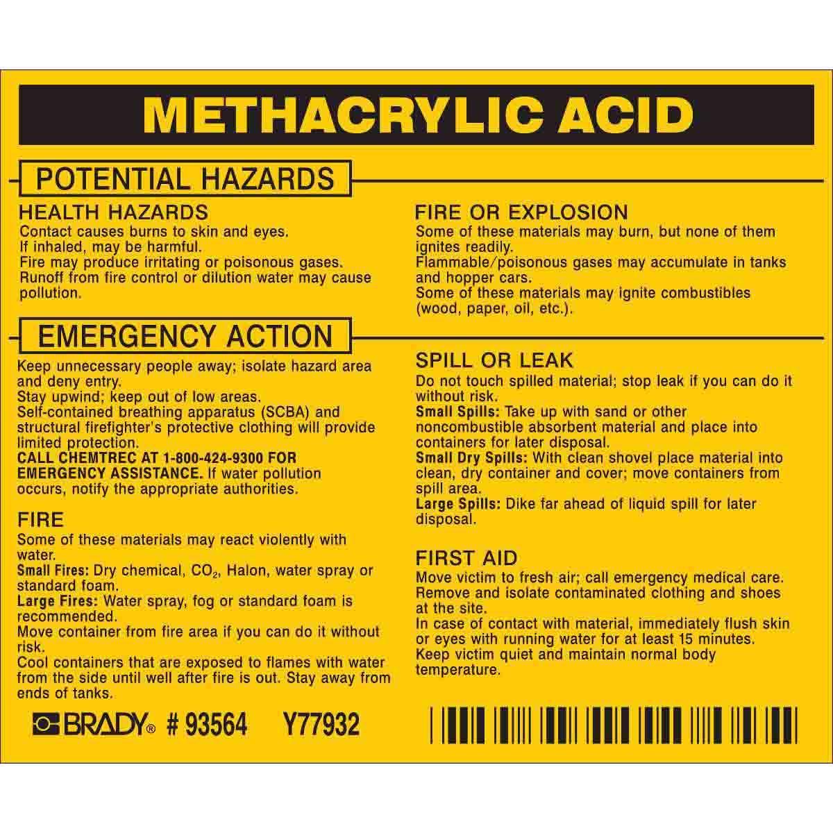 Brady® 93564 Safety & Facility Labels