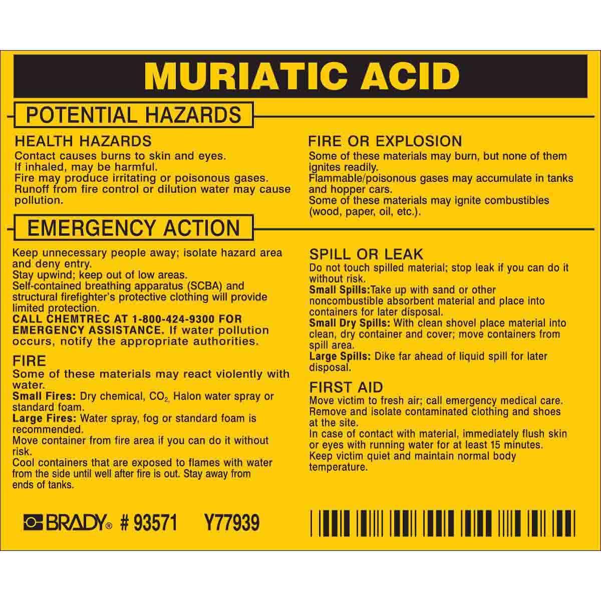 Brady® 93571 Safety & Facility Labels