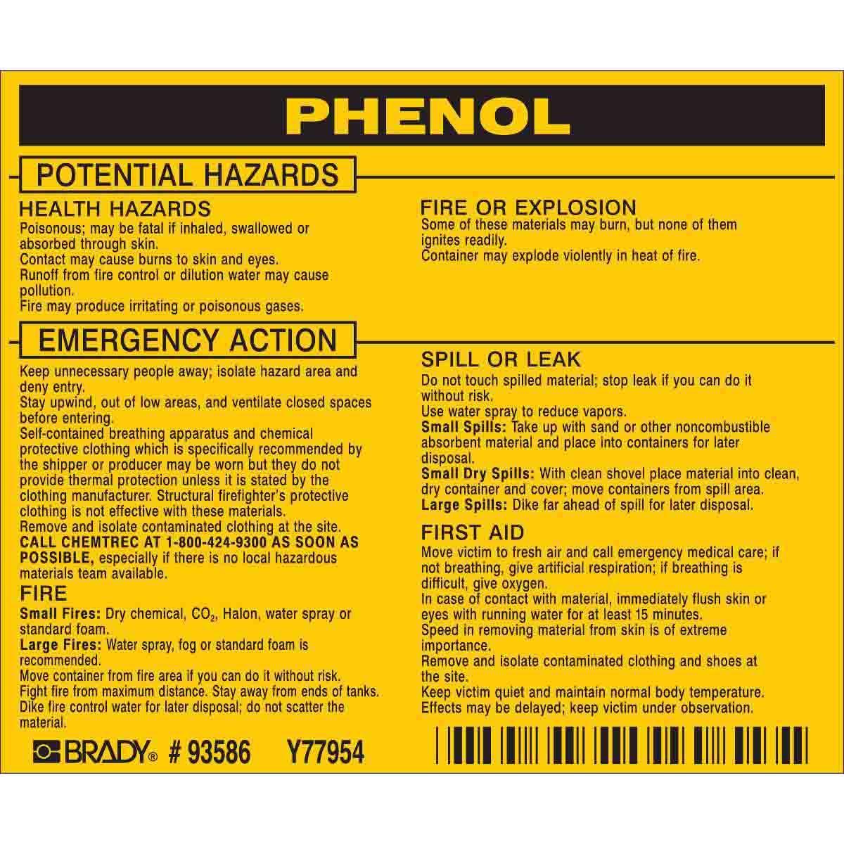 Brady® 93586 Safety & Facility Labels