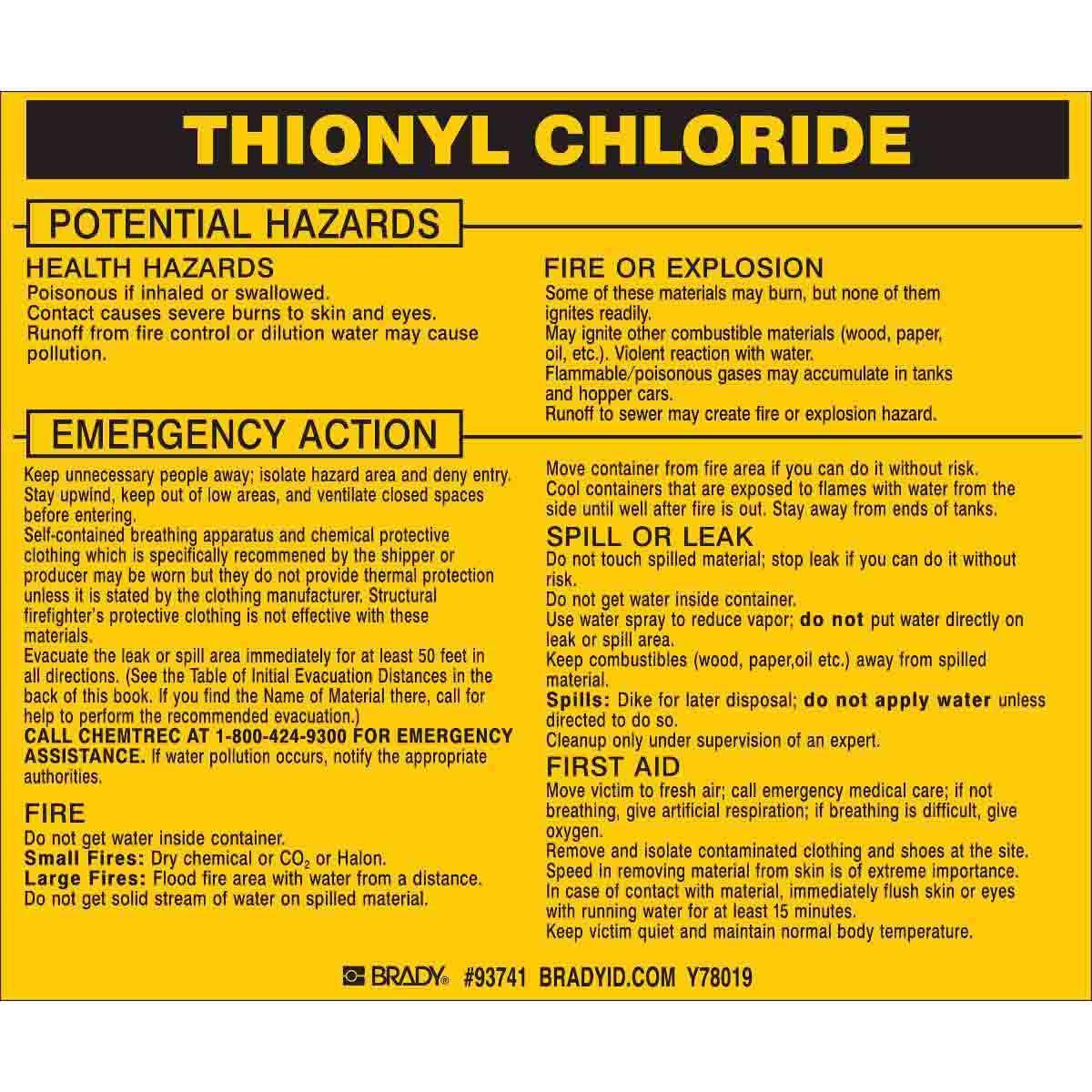Brady® 93741 Safety & Facility Labels