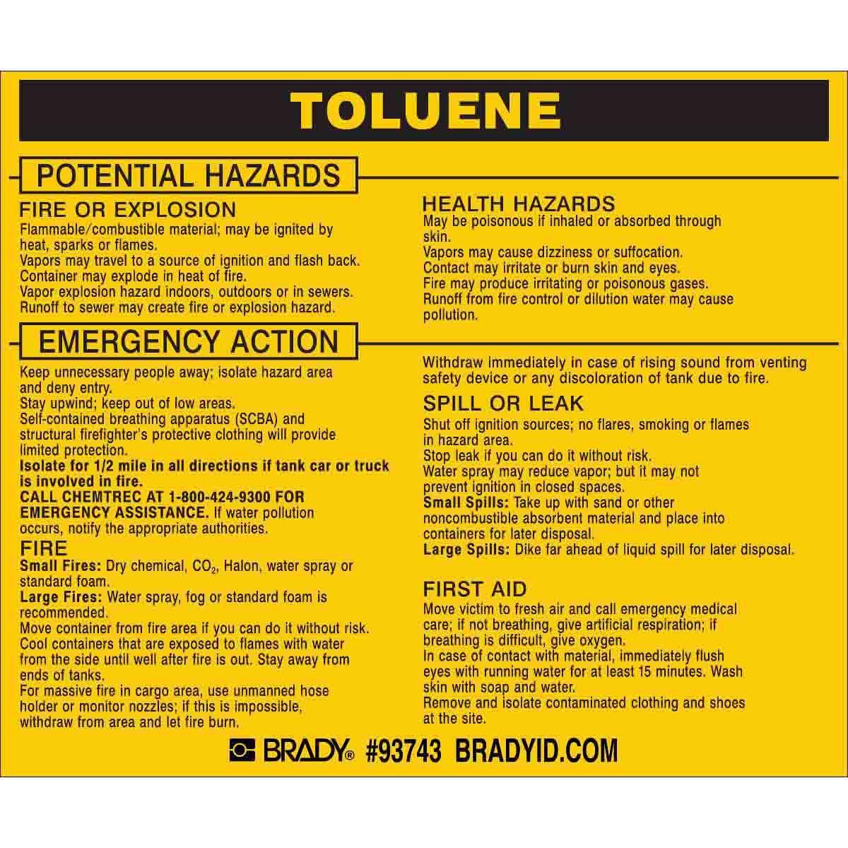 Brady® 93743 Safety & Facility Labels