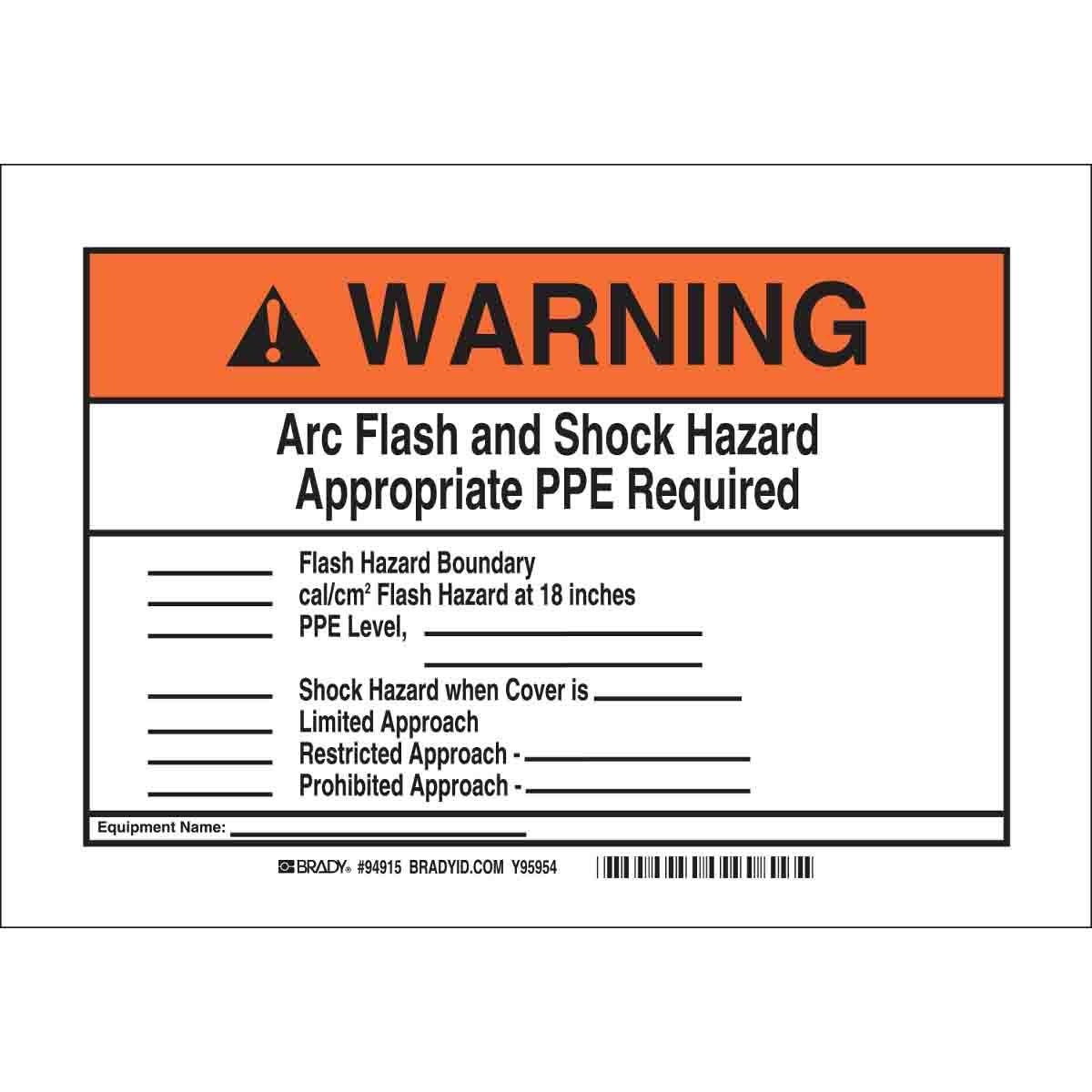 Brady® 94916 Accident Prevention Signs