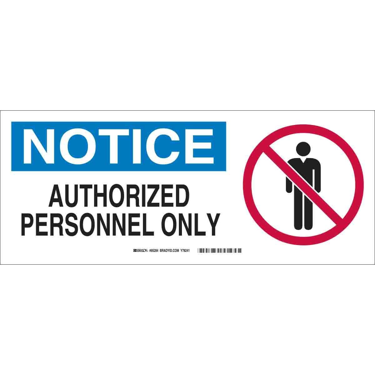 Brady® 95284 Access & Security Signs