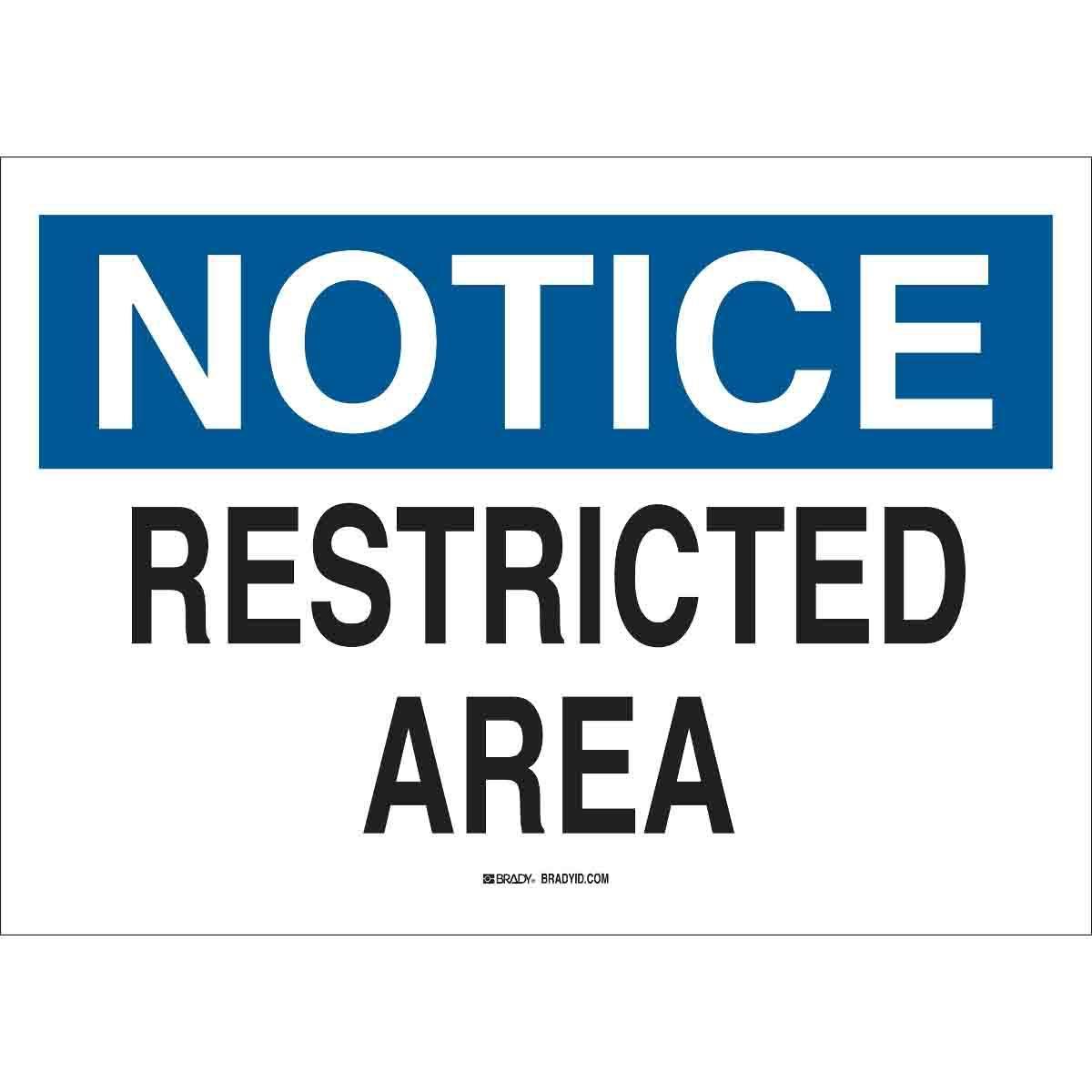 Brady® 95301 Access & Security Signs