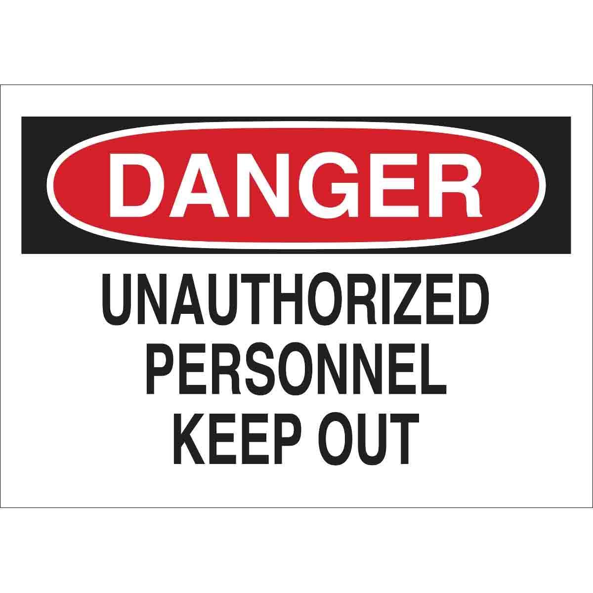 Brady® 95378 Access & Security Signs