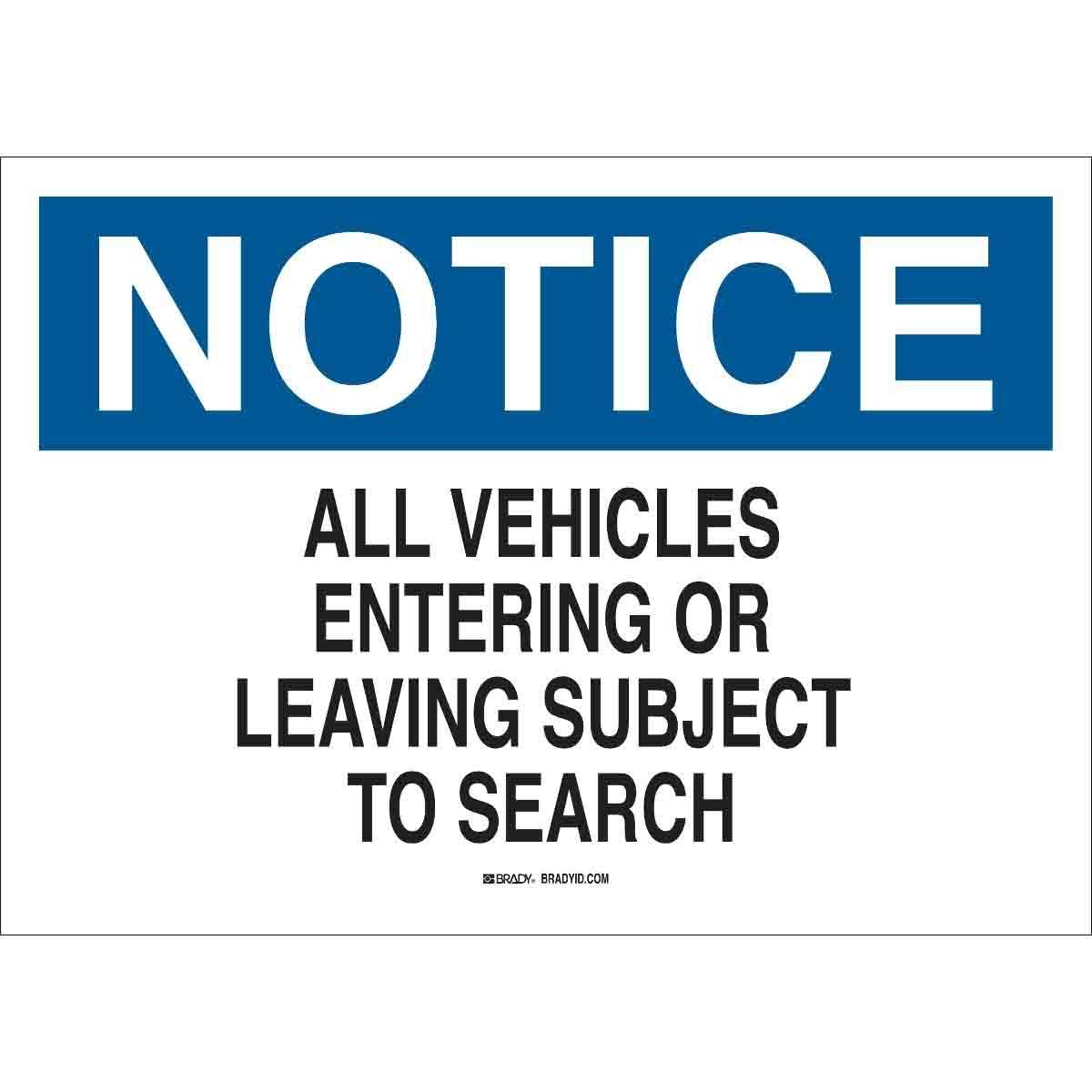 Brady® 95418 Access & Security Signs