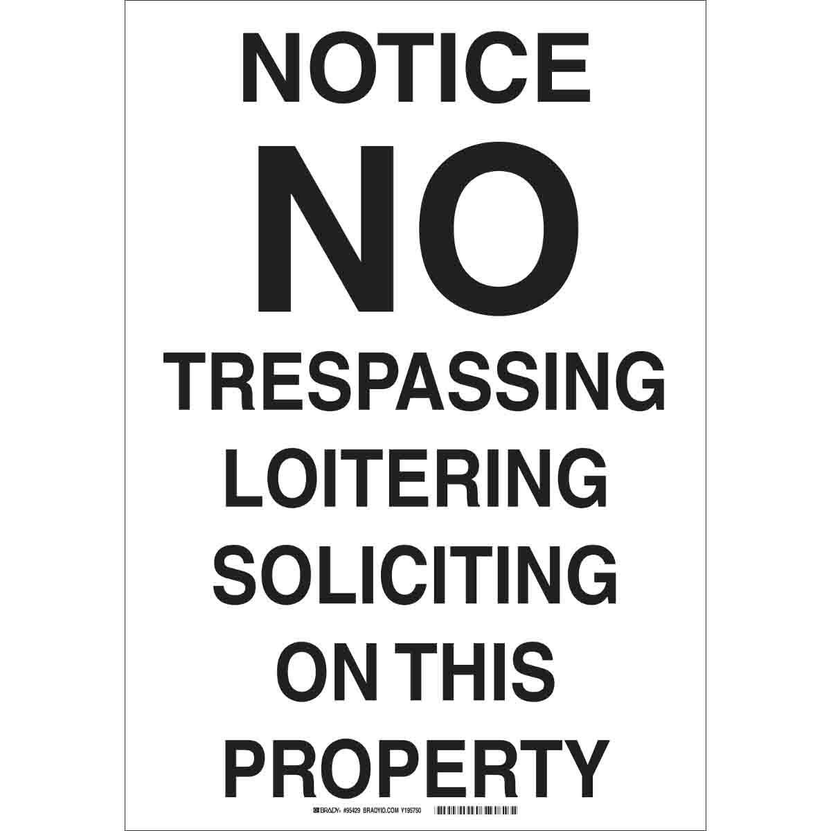 Brady® 95429 Access & Security Signs