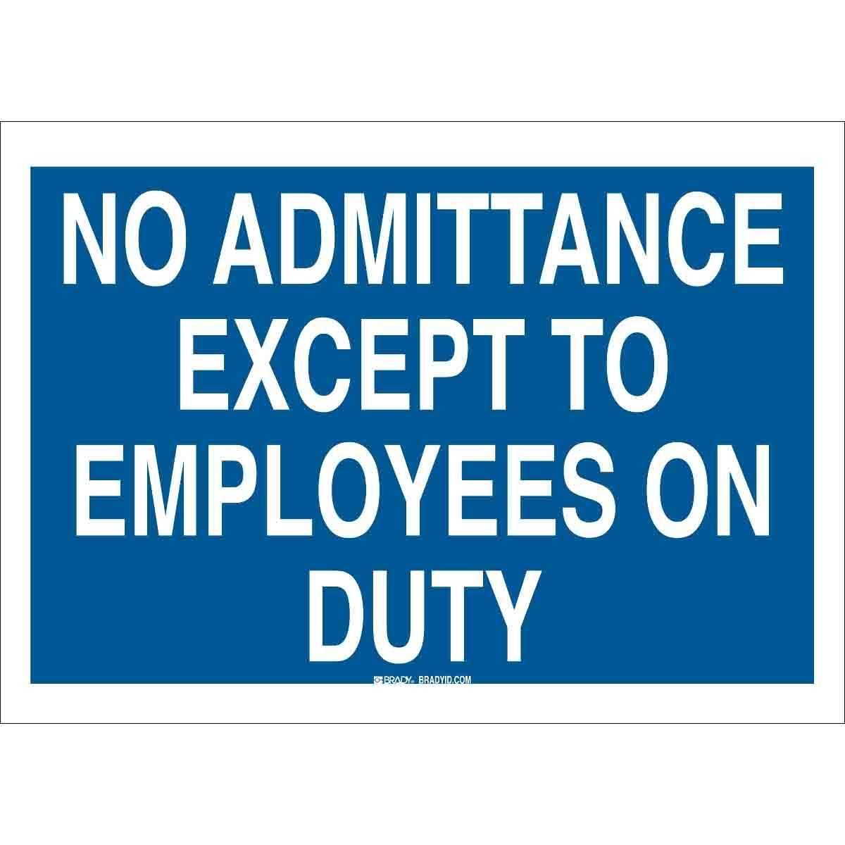 Brady® 95434 Access & Security Signs