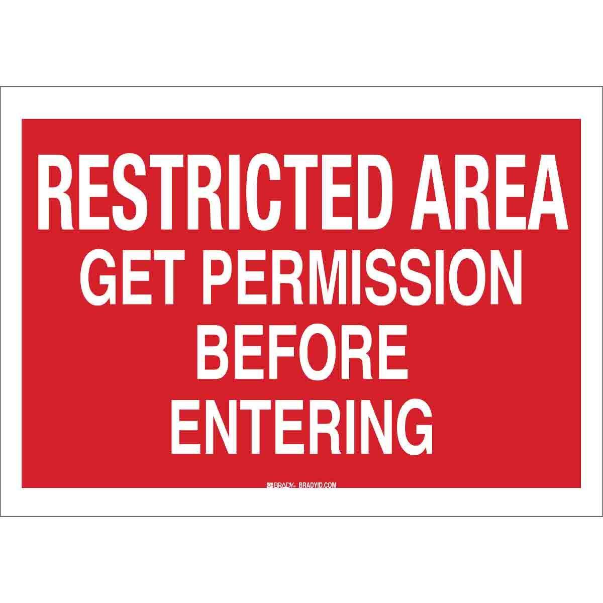 Brady® 95437 Access & Security Signs