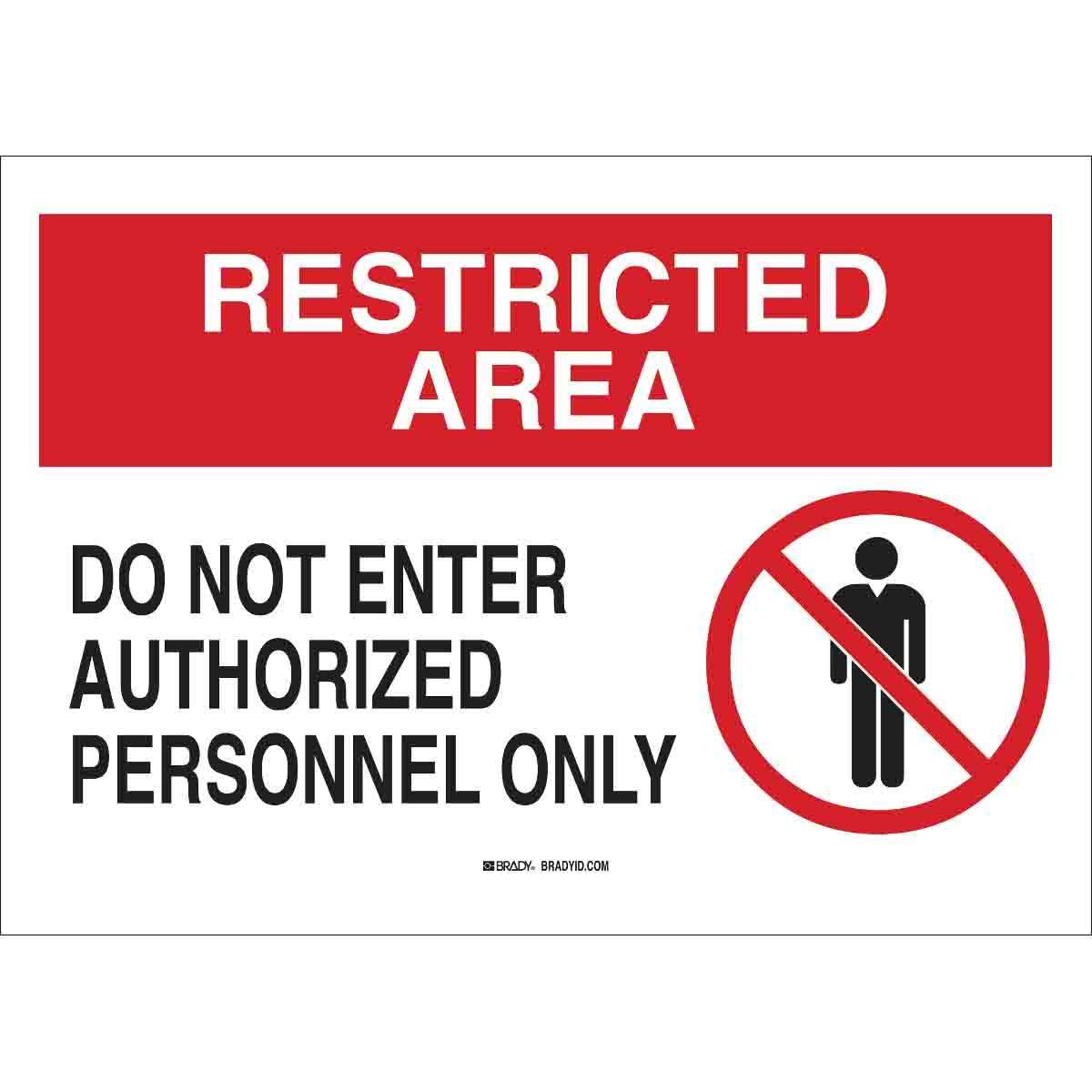 Brady® 122869 Access & Security Signs