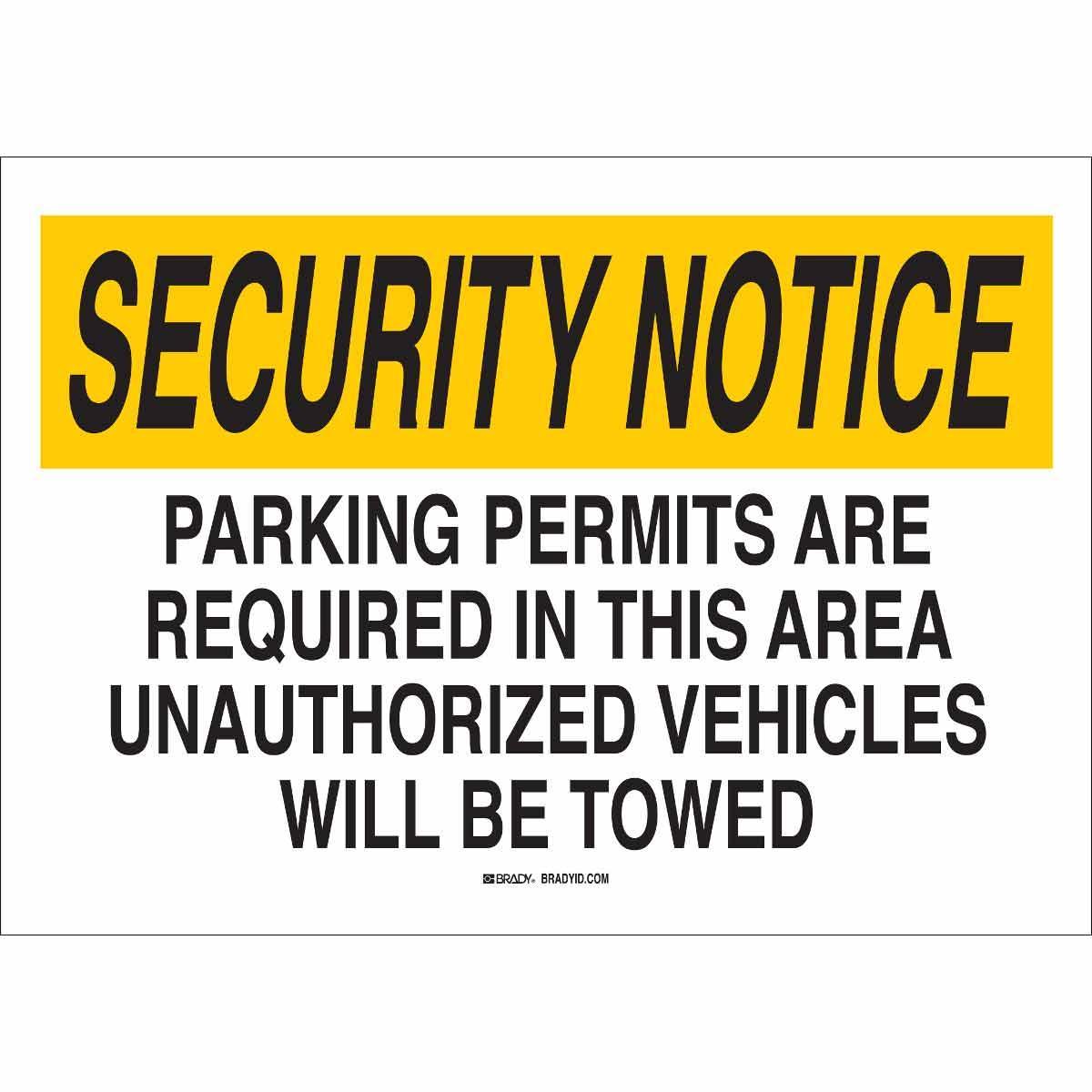 Brady® 95486 Access & Security Signs