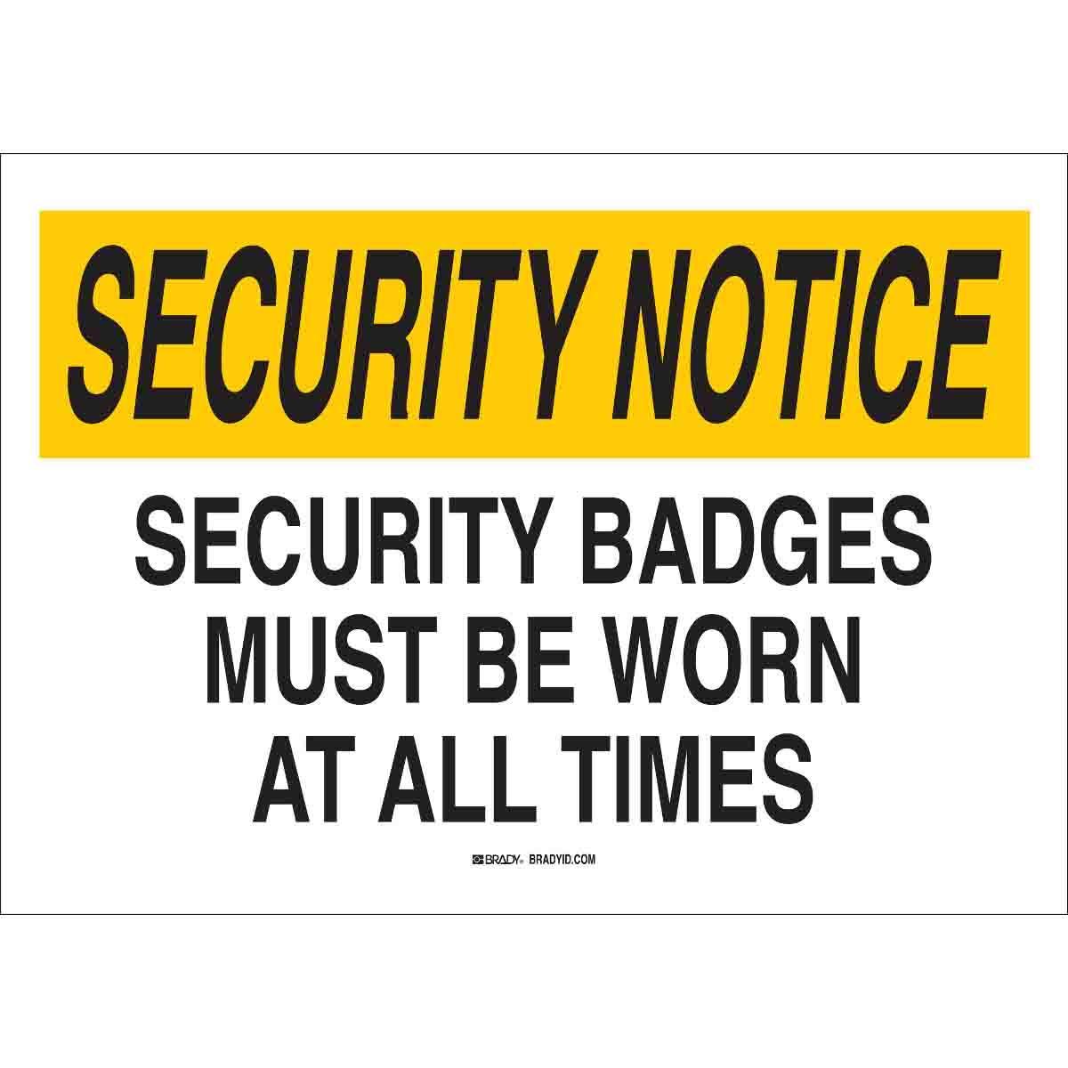Brady® 122886 Access & Security Signs