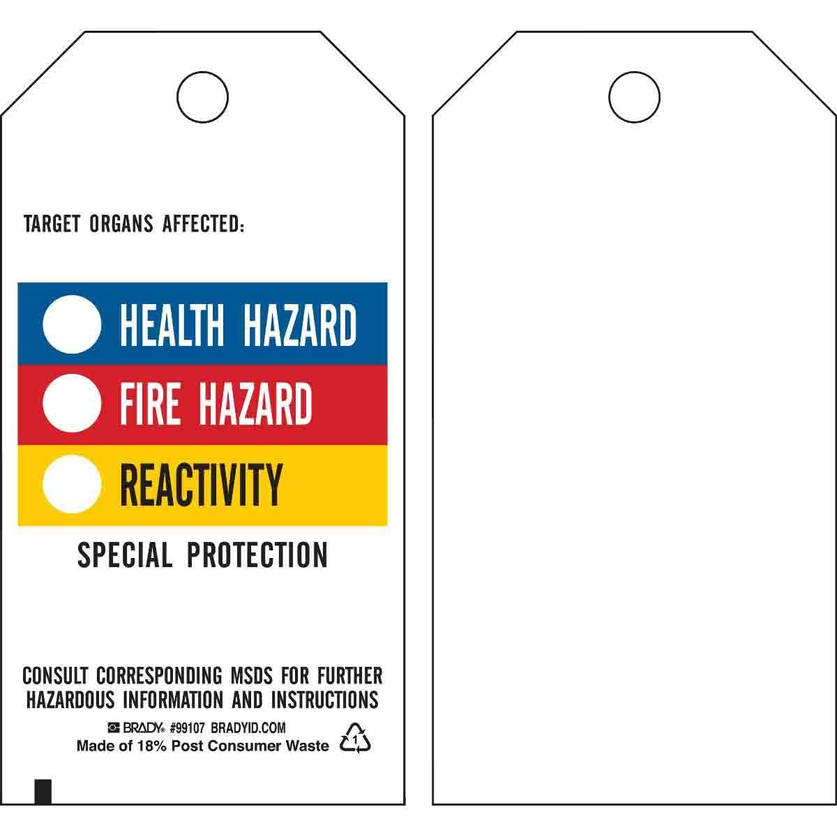 Brady® 99107 Safety & Facility Tags