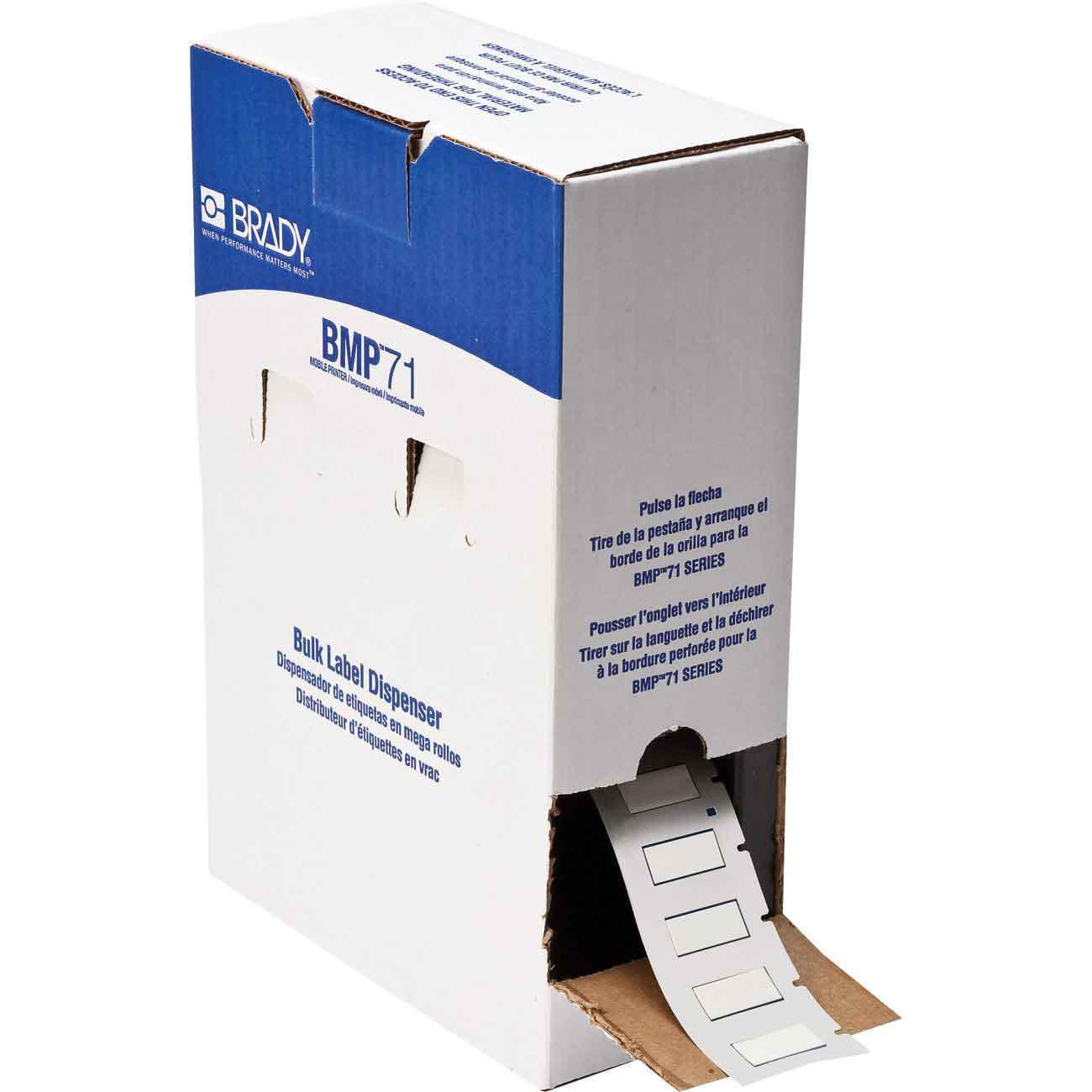 Brady® BM-250-1-342 PermaSleeve Heat Shrink Wire and Cable Label, 1 in L x 0.439 in W, White, Polyolefin