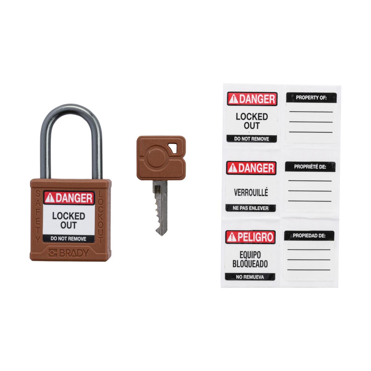 Brady® CPPL-BRN-25AL-KD Lockout Padlocks