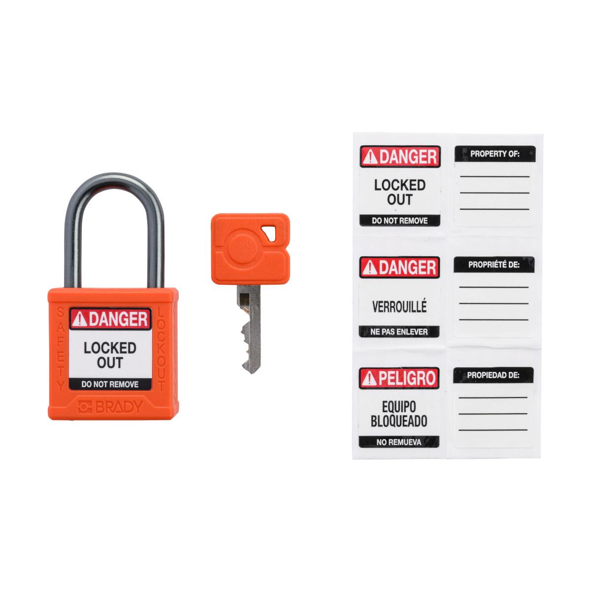 Brady® CPPL-ORG-25AL-KD Lockout Padlocks