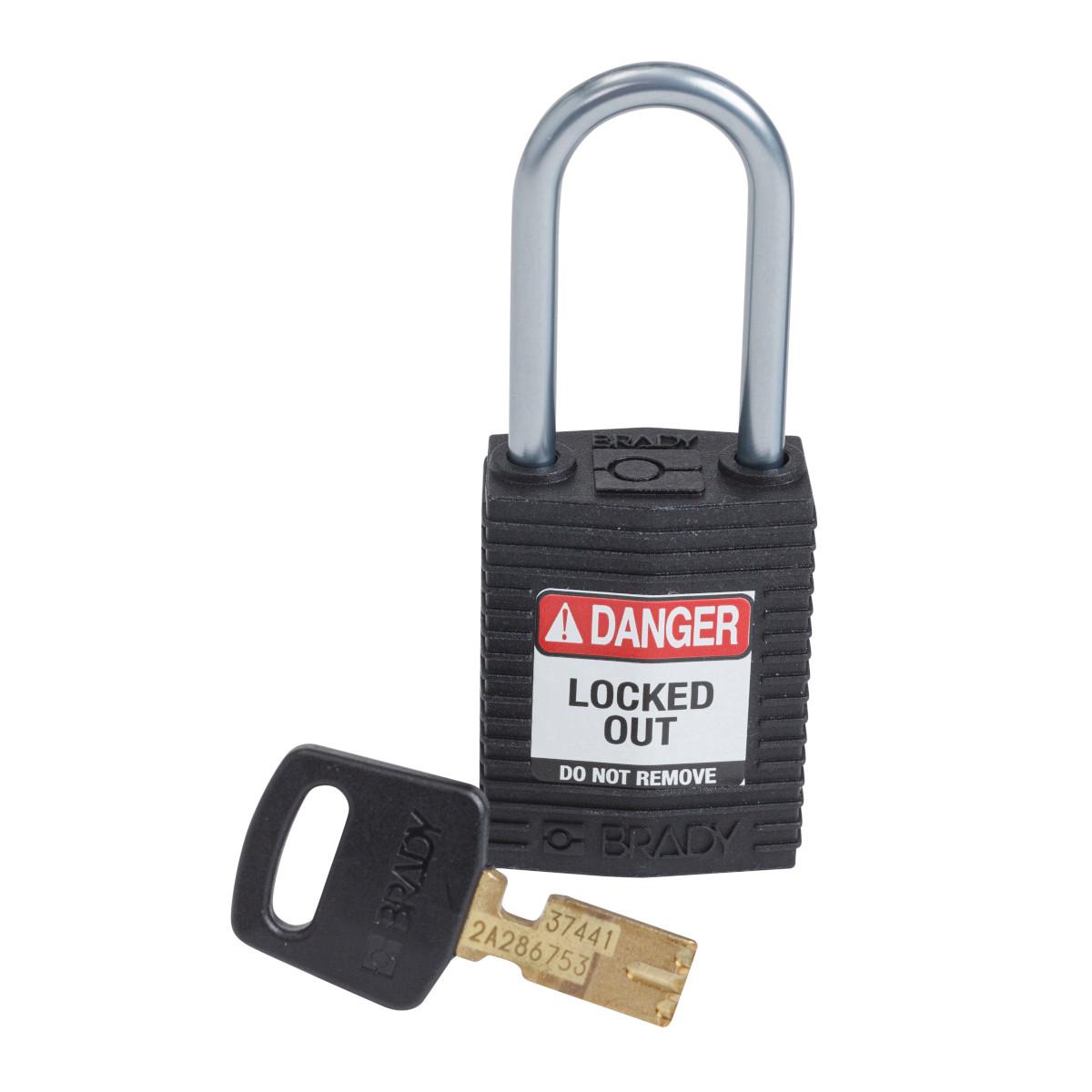 Brady® CPT-BLK-38AL-KD Lockout Padlocks
